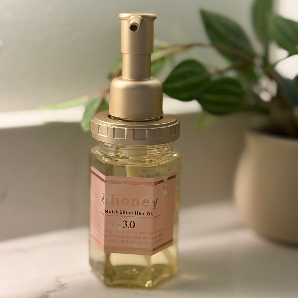 &honey Moist Shine Hair Oil 3.0 - Gold & Pink Bottle